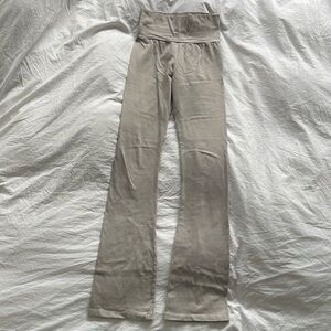 Light brown flared leggings from Brandy Melville